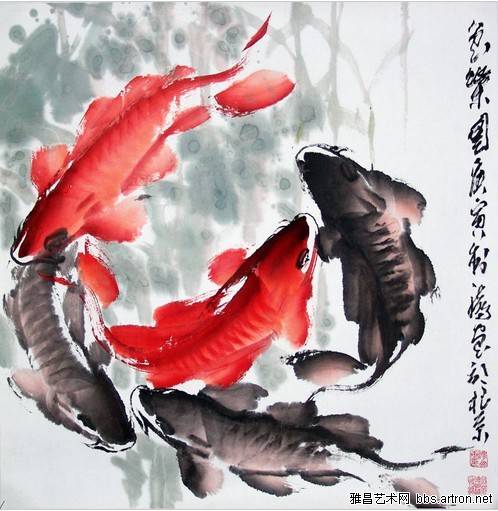 中国画鱼第一人——朱法鹏
